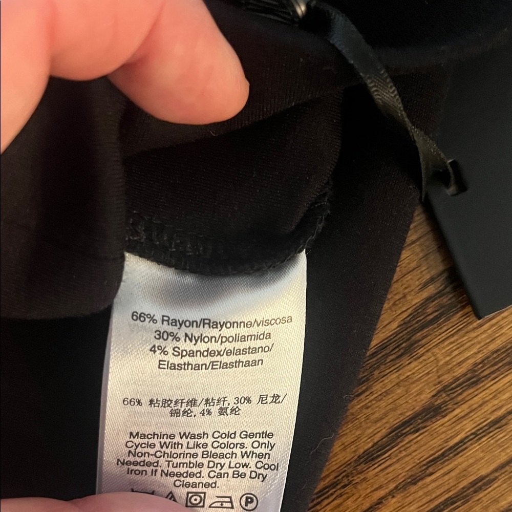 DKNY Classic Black Straight Leg Pants - Picture 5 of 5